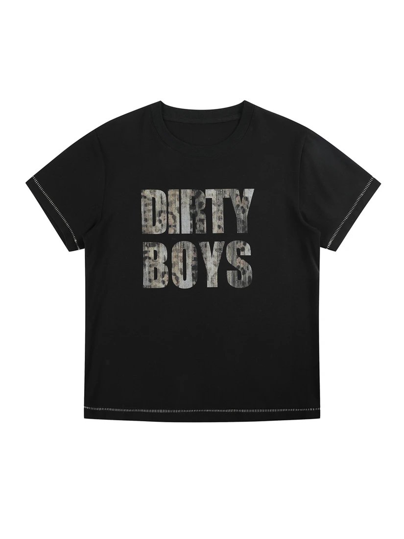 No E Mosen "dirty Boys" Leopard Tee