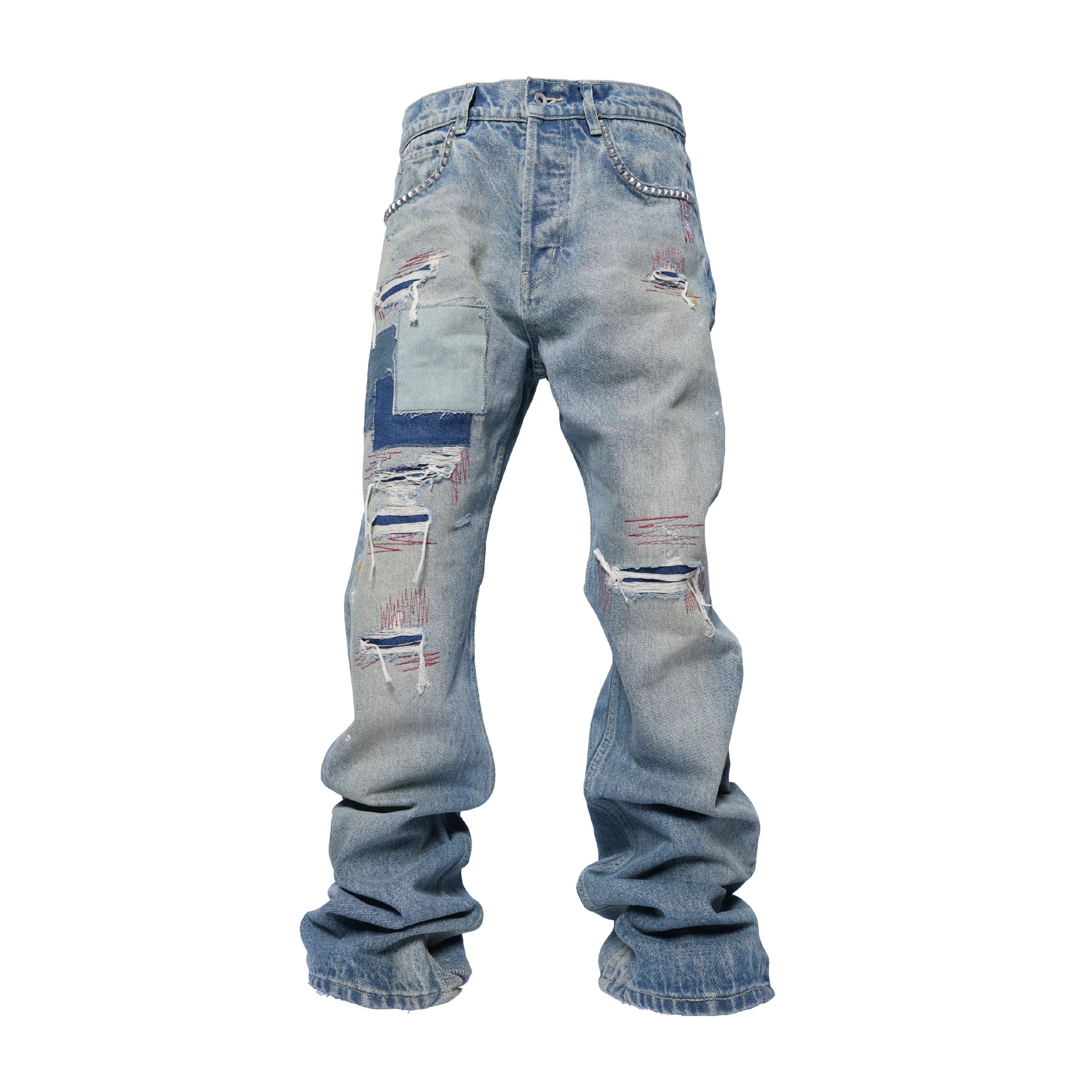 Groupmarek Ice Blue Messy Needle Denim