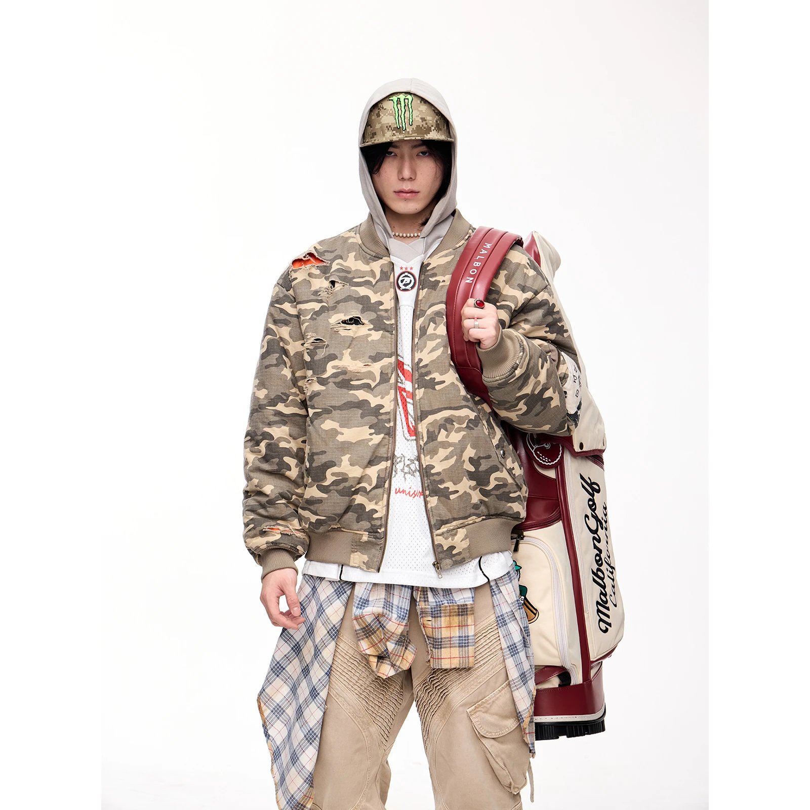 Peoplestyle Camo Bomber