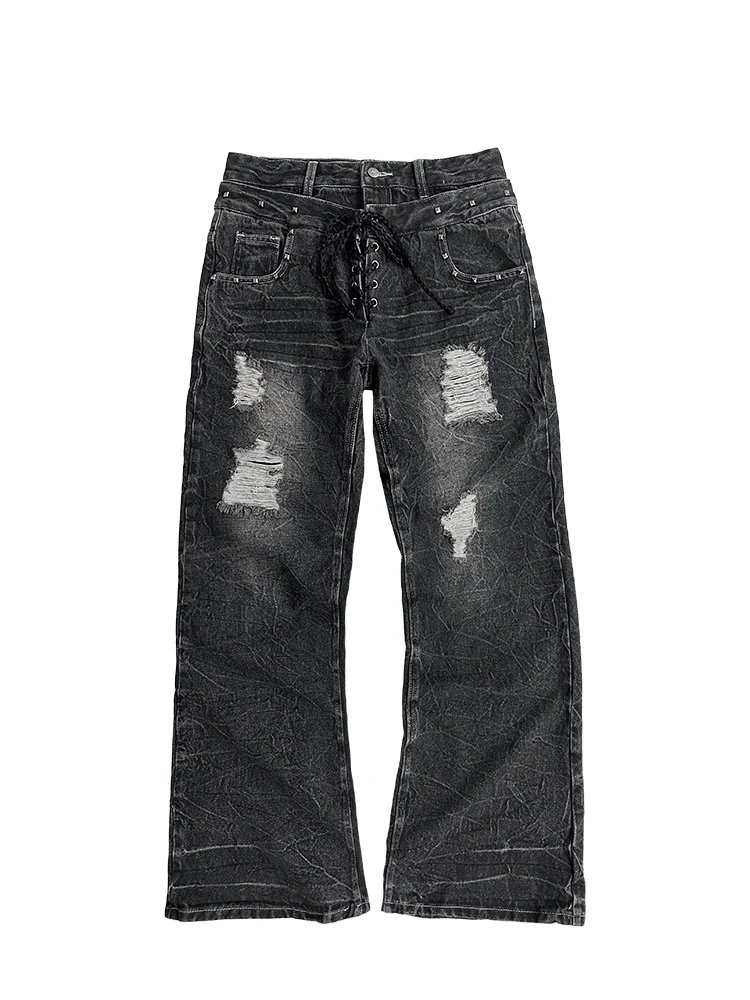 4am Studio Washed And Distressed Black Denim (2 Styles)