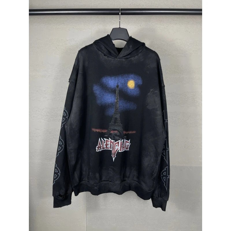 Balenciaga Paris Moon Cotton Hoodie