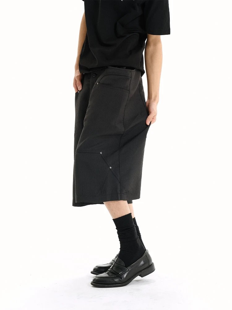 Wanna Lab Double Waisted Jacquard Shorts