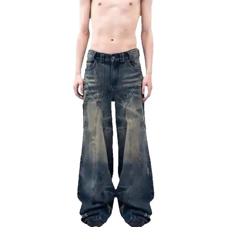 No Faith Studios Washed & Distressed Denim